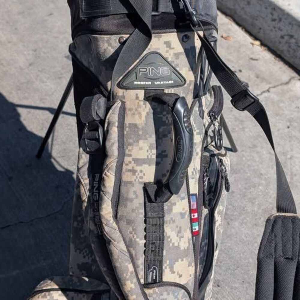 PING Hoofer Vantage Golf Stand Bag Digital Camo USA Flag Dual Strap Carry - Picture 5 of 12